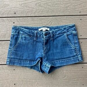 Vintage Y2K Forever 21 Denim Micro Mini Shorts Low Rise Size 27